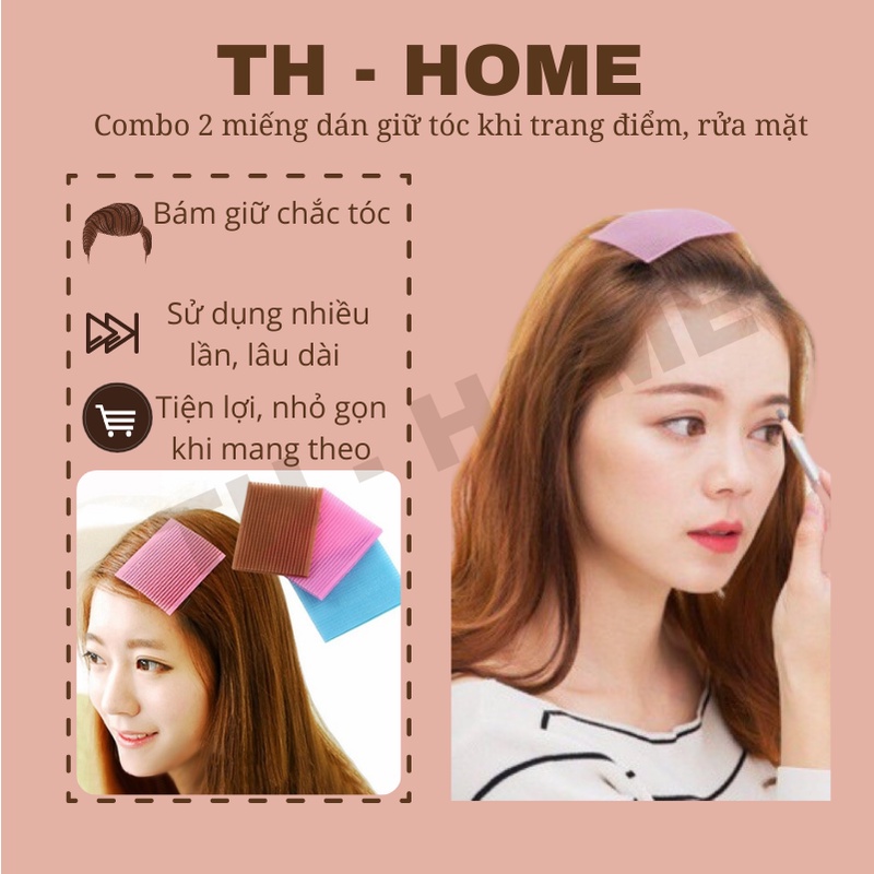 Combo 2 miếng dán giữ tóc khi trang điểm, rửa mặt