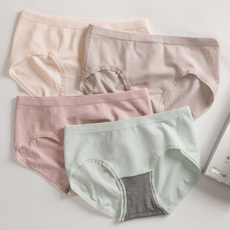 Quần lót FINETOO lưng vừa thoáng khí tạo dáng cơ thể dành cho nữ