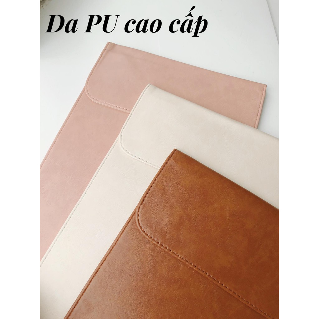 Bao da đựng laptop 13-14inch khắc tên theo yêu cầu chống nước có nắp đóng nút nam châm - Vuver Accessories | BigBuy360 - bigbuy360.vn