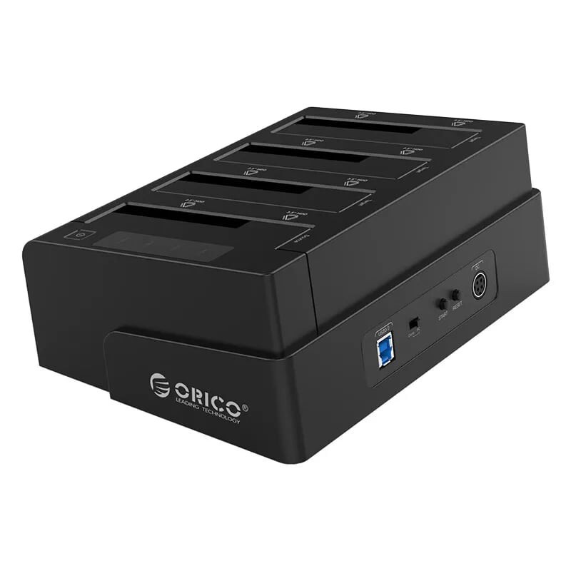 Đế Dock ổ cứng 4 khay 3.5''/ 2.5'' USB 3.0 ORICO 6648US3-C-BK - Hàng chính hãng