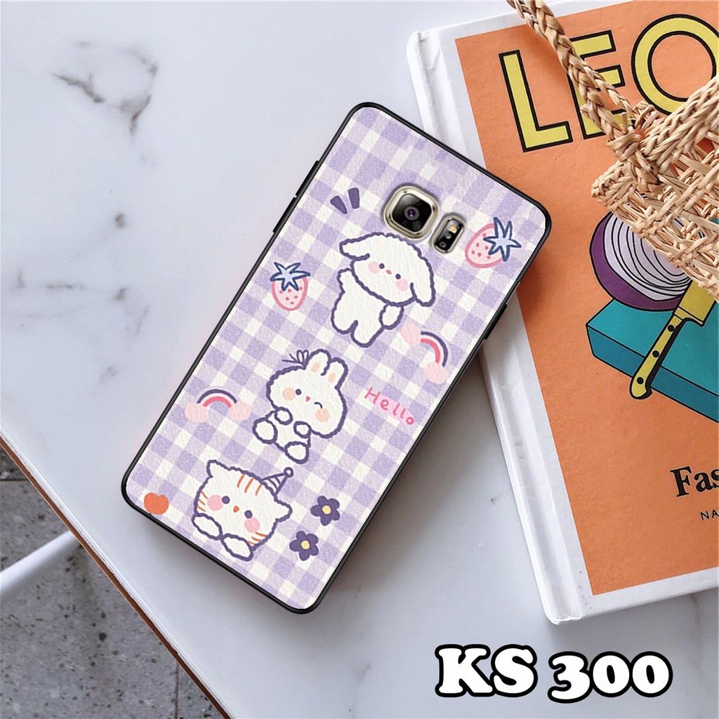 Ốp lưng Samsung S7 - Samsung S7 Edge - Ốp in hình Gấu&amp;Thỏ siêu xinh - Lưng nhám viền TPU chống trầy xước