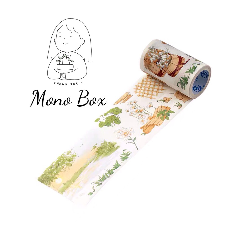 [Chiết] Washi tape hoa cúc Mono_box 01114