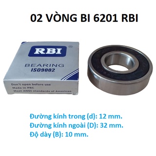 02 vòng bi 6201 RBI chất lượng cao