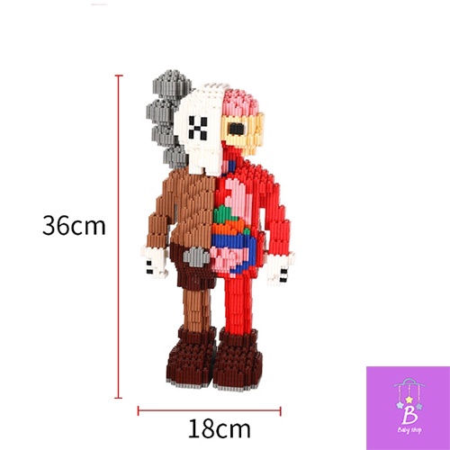 Đồ Chơi Lắp Ráp Xếp Hình Mô Hình nhân Vật Gấu Kaws Bearbick Đứng Đa Dạng Màu Sắc Quà Tặng Sinh Nhật Trang Trí- Sáng Tạo