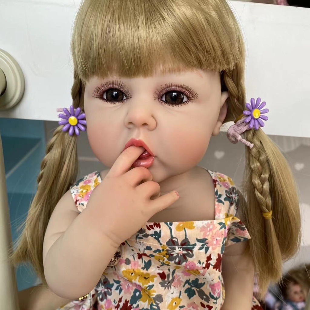 Búp Bê Barbie 55cm Bằng Silicon Mềm Có Thể Dán Vào Nước Có Thể Được Làm Quà Tặng Sinh Nhật Cho Bé