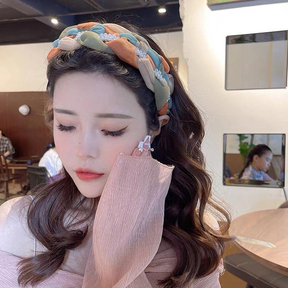 Qqmall Băng Đô Bện Organza Làm Quà Tặng Rửa Mặt Ngọt Ngào Thời Trang Mùa Hè