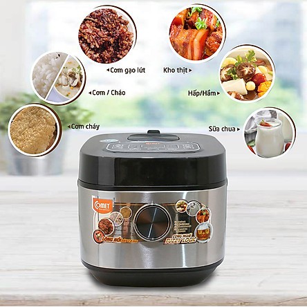 NỒI NẤU CƠM GẠO LỨT ĐIỆN TỬ COMET CM8088 (1.8 LÍT) | BigBuy360 - bigbuy360.vn