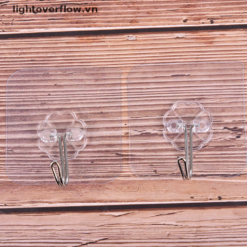 1 Móc Treo Đồ Dán Tường Trong Suốt Có Giác Hút Chắc Chắn Tiện Dụng Cho Nhà Bếp / Phòng Tắm