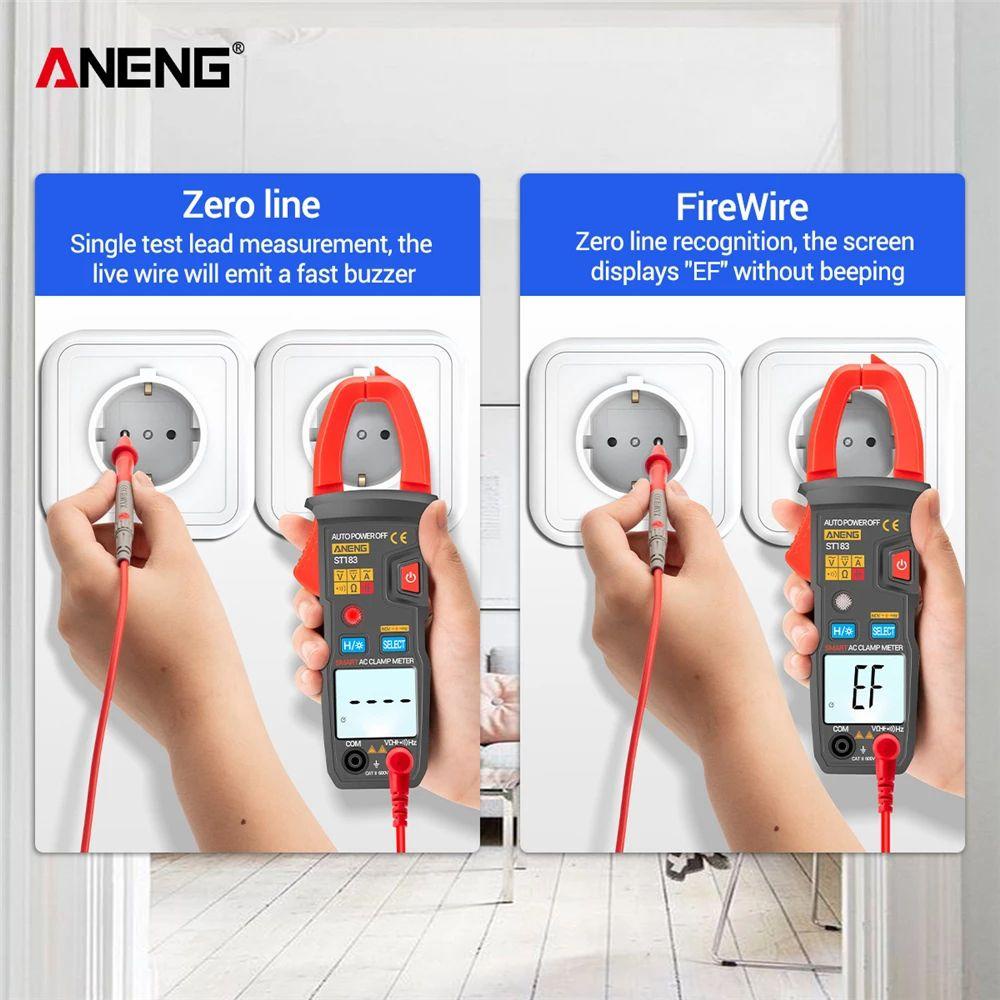 LANSEL Máy Kiểm Tra Dòng Điện ANENG ST183 True RMS Hz NCV Ohm