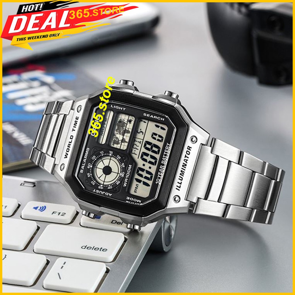 Đồng Hồ Nam Cassio AE-1200, Dây Thép Chống Rỉ, Máy Nhật Cao Cấp | BigBuy360 - bigbuy360.vn