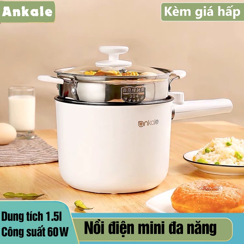 NỒI NẤU ĐIỆN MINI ĐA NĂNG ANKALE - NỒI NẤU MÌ CHỐNG DÍNH ĐA NĂNG - NỒI LẨU ĐIỆN MINI TIỆN LỢI TỐT CHO SỨC KHỎE vt124