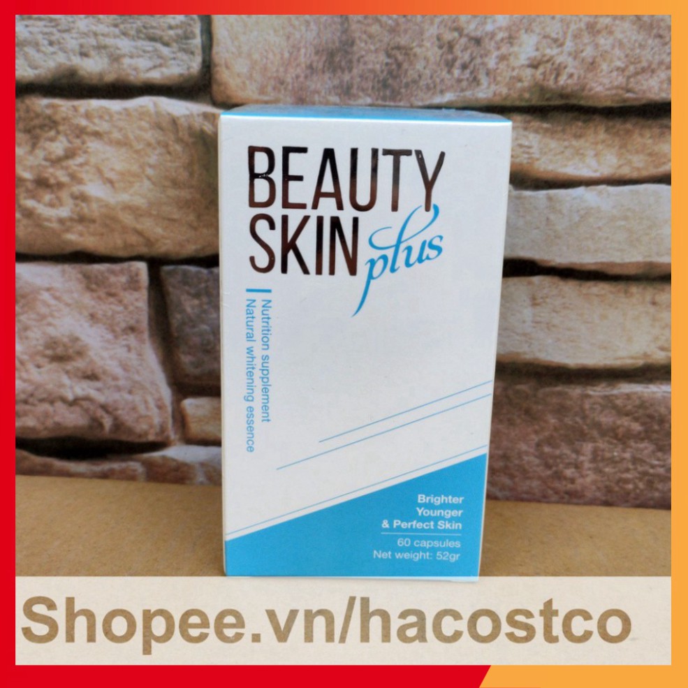 GIẢM 50% CÁC BÁC ƠI Viên Uống Beauty Skin Plus 60 Viên của Mỹ - Hỗ Trợ Trắng Da, giảm nám GIẢM 50% CÁC BÁC ƠI