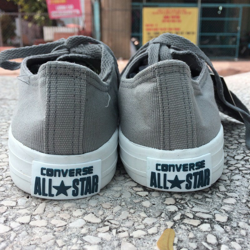 Giày AllStar Chuck Xám Nhạt Cổ Thấp Nam