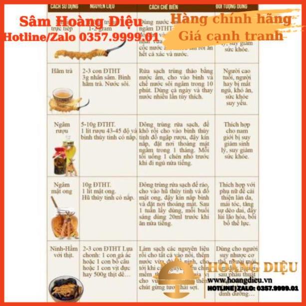 Sâm Hoàng Diệu - Đông trùng hạ thảo nguyên con Hộp gỗ Hàn Quốc 45g hàng đẹp xịn nét từng con