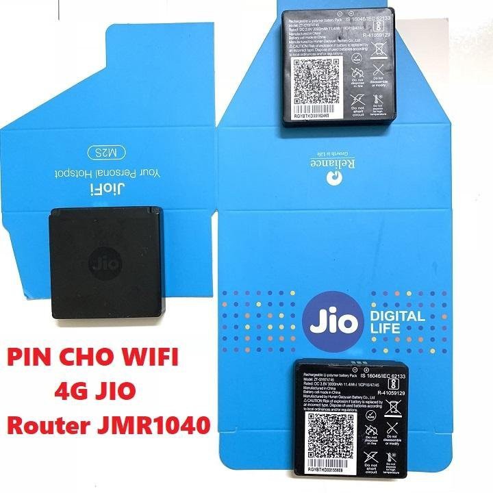 Pin jio Gắn Trong Bộ Phát WifI JIO JMR 1040 PIN 3000mah Dùng 10 Tiếng Liên Tuc Pin Mới Dùng Không Bị Phồng