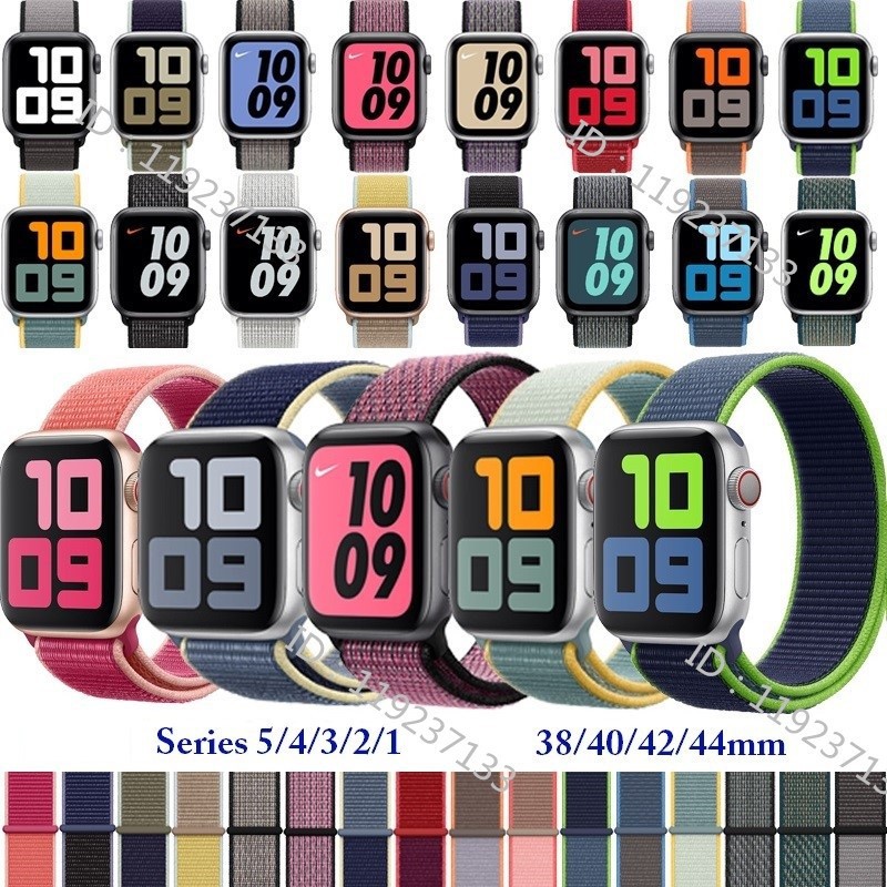 Dây đeo Apple Watch Strap 38/40mm 42/44mm bằng sợi nylon dệt mềm mại thoáng khí cho iWatch Series SE 6/5/4/3/2/1