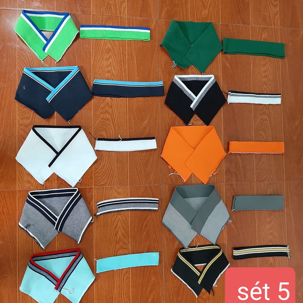 Sét 10 bộ bo cổ polo nam, nữ 50k/10 bộ