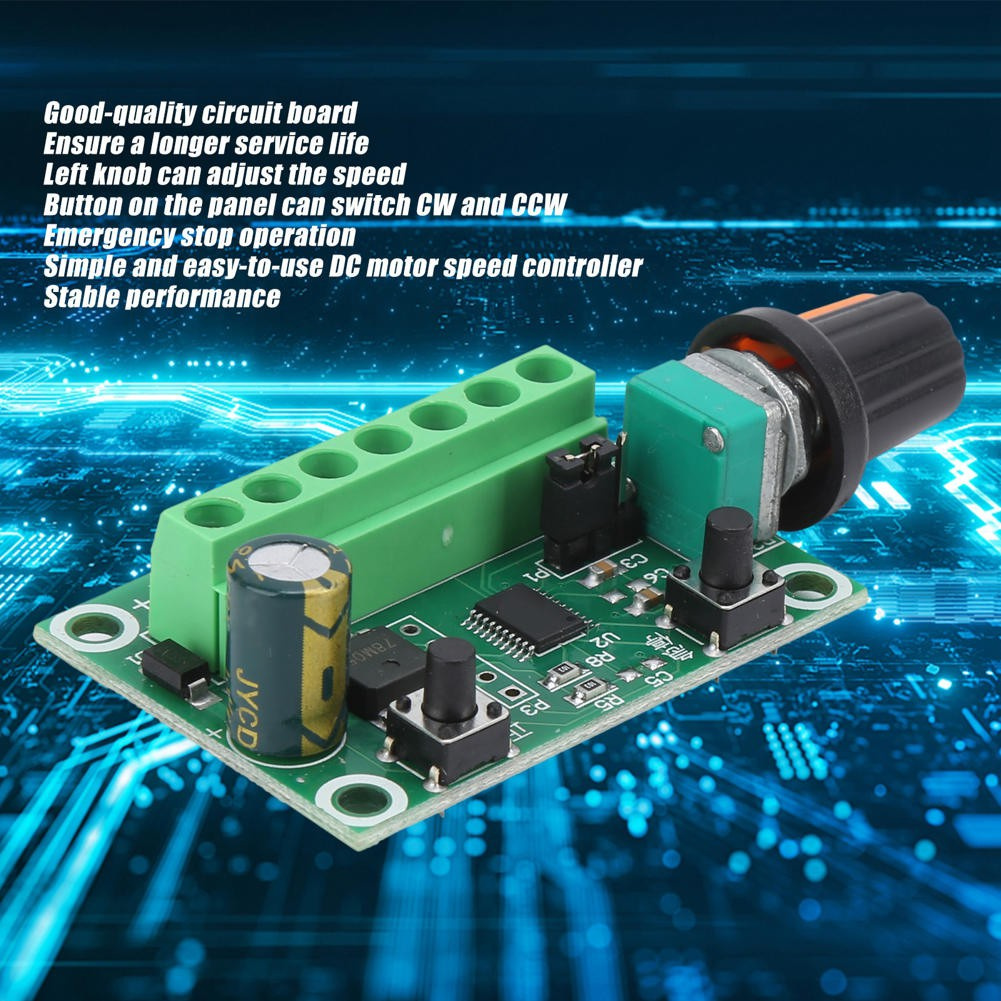 [Xiyijia] DC Brushless Motor Governor PWM Pulse Width Modulator CW CCW Stepless Speed Controller DC6‑30V