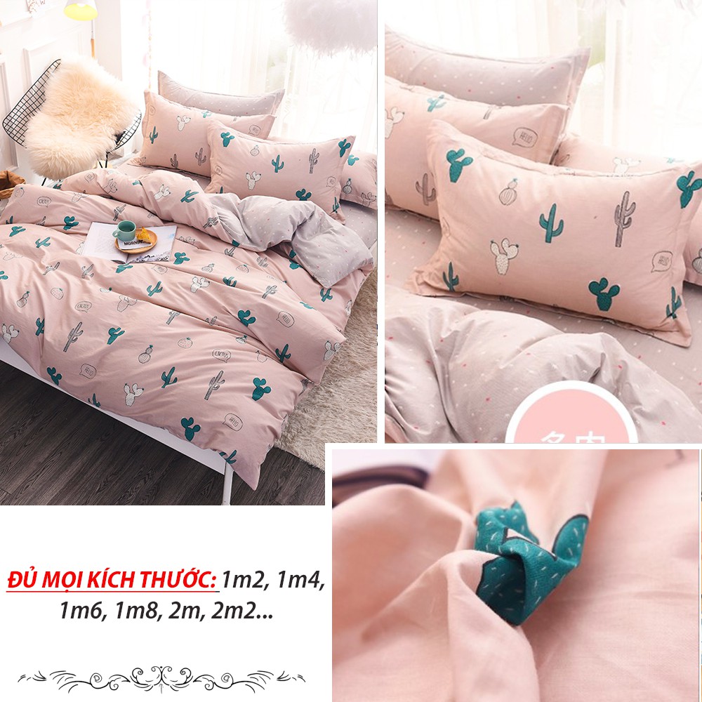 Bộ chăn ga gối poly cotton cao cấp mềm mại, Bộ chăn ga 4 món cotton mùa hè nhiều  mẫu đáng yêu | BigBuy360 - bigbuy360.vn