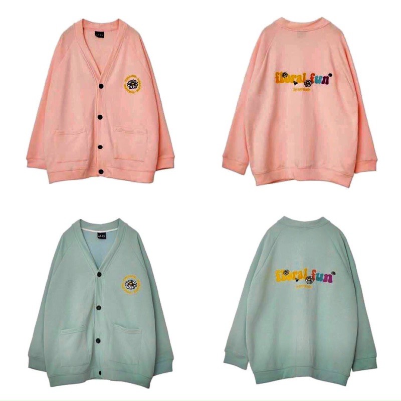 Áo khoác nỉ cardigan unisex Nút Fun phong cách ulzzang Wind | BigBuy360 - bigbuy360.vn