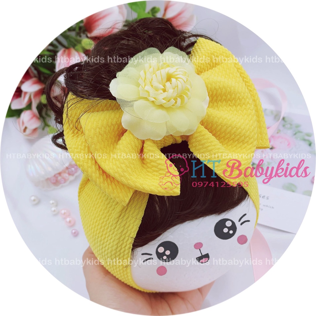 Băng Đô Turban Cho Bé Gái Tóc Giả Tết Cho Bé Gái- Đủ Size Cho Bé Sơ Sinh