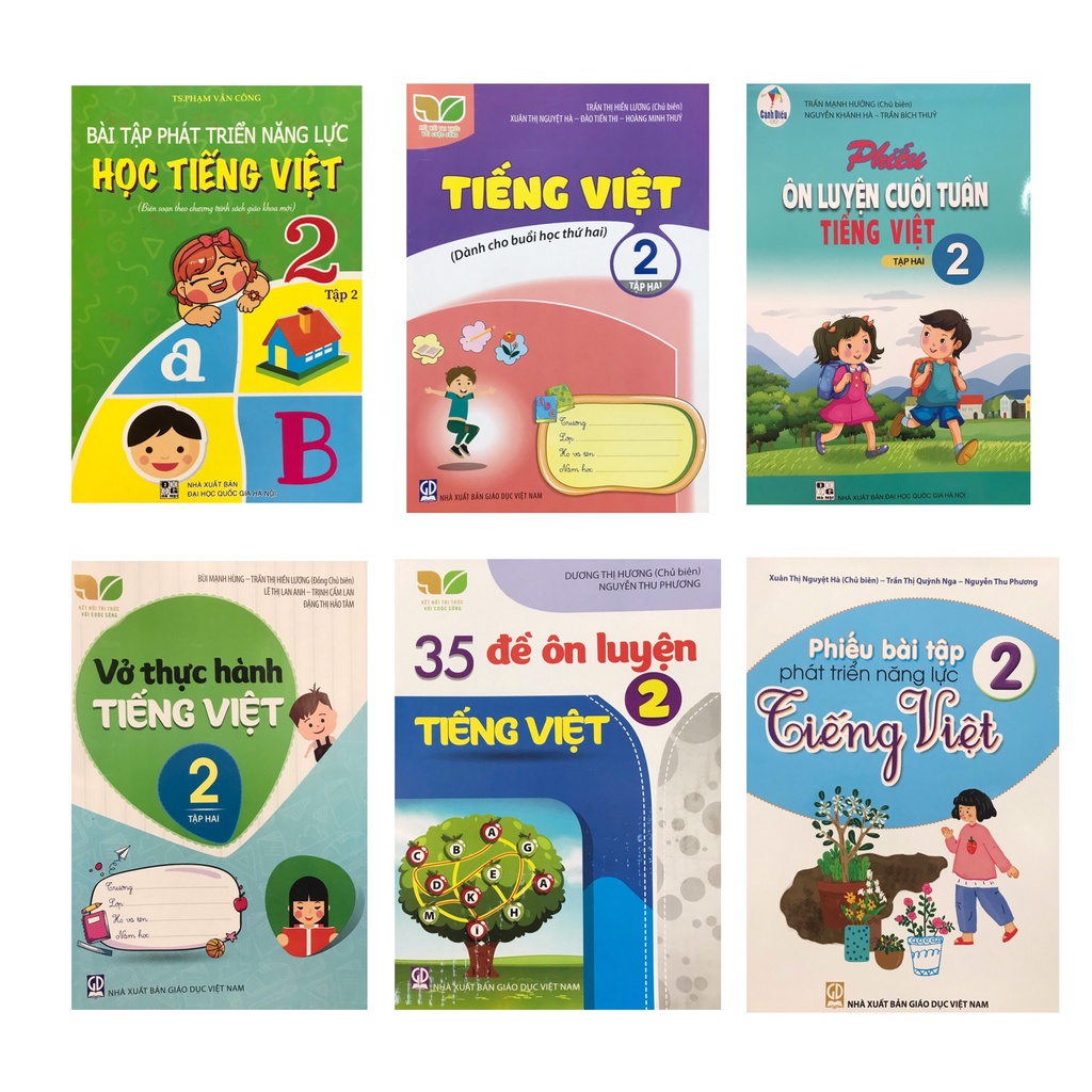Sách - Tuyển tập sách tham khảo tiếng việt lớp 2 ( 6 quyển)
