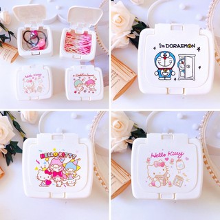 HỘP ĐỰNG ĐỒ LƯU TRỮ CÓ NÚT BẤM HELLO KITTY DOREMON DORAEMON