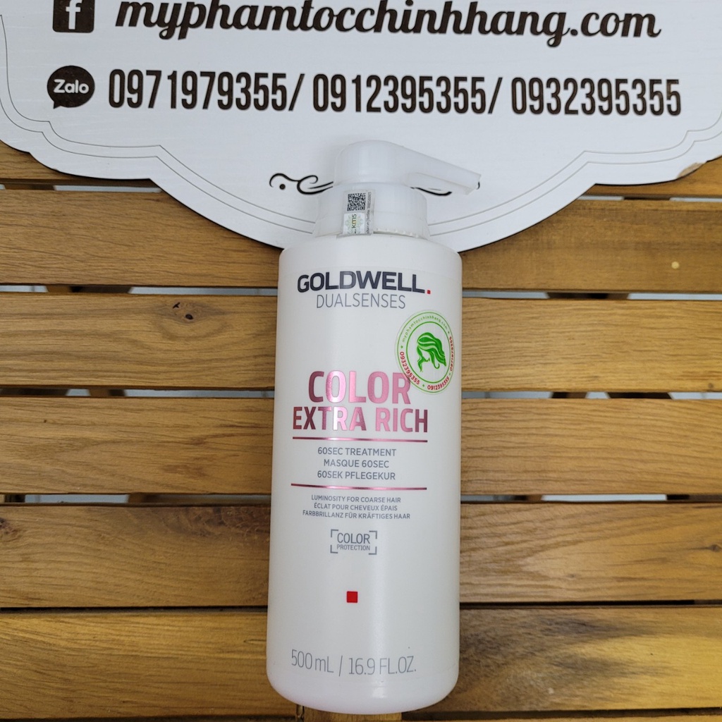 DẦU HẤP TÓC GOLDWELL 60s SIÊU DƯỠNG MÀU VÀ PHỤC HỒI TÓC COLOR EXTRA RICH 500ML