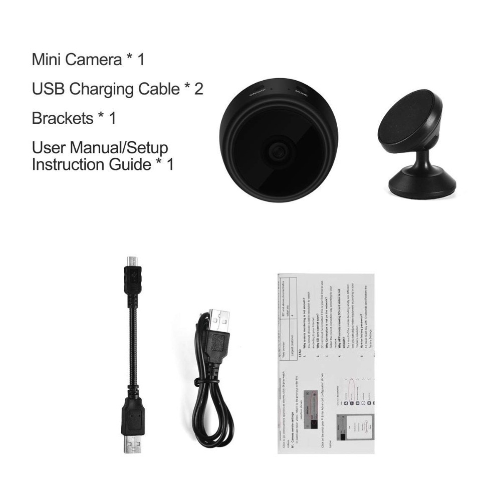 [Ready!!]1080P HD Mini IP WIFI Camera Camcorder Wireless Home Security DVR Night Vision A9 Mini Camera cctv camera 720P/480P Cam App Angle Wireless WiFi IP Network Monitor Security Night Version Camera NEW A9Sports HD Camera 1080P SmallcameraBlack Beans