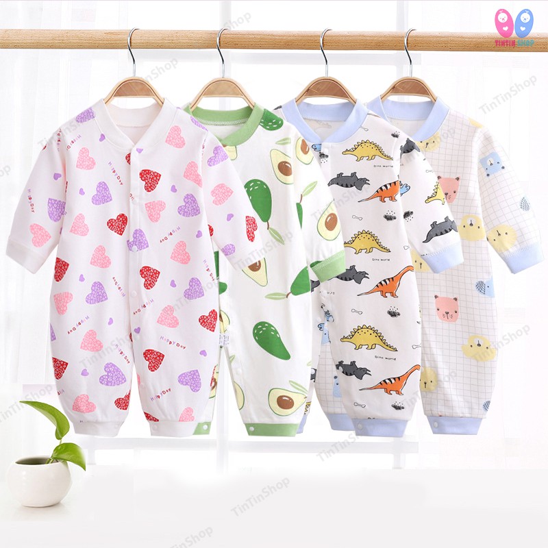 Bodysuit cho bé Body dài tay Cotton cho bé trai bé gái Hàng Quảng châu xuất Nhật SL05