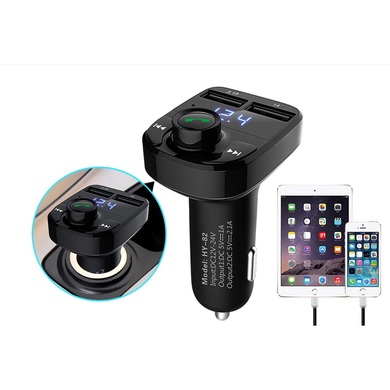 Tẩu sạc oto, xe hơi USB cao cấp Hyundai HY-82 (đa chức năng)