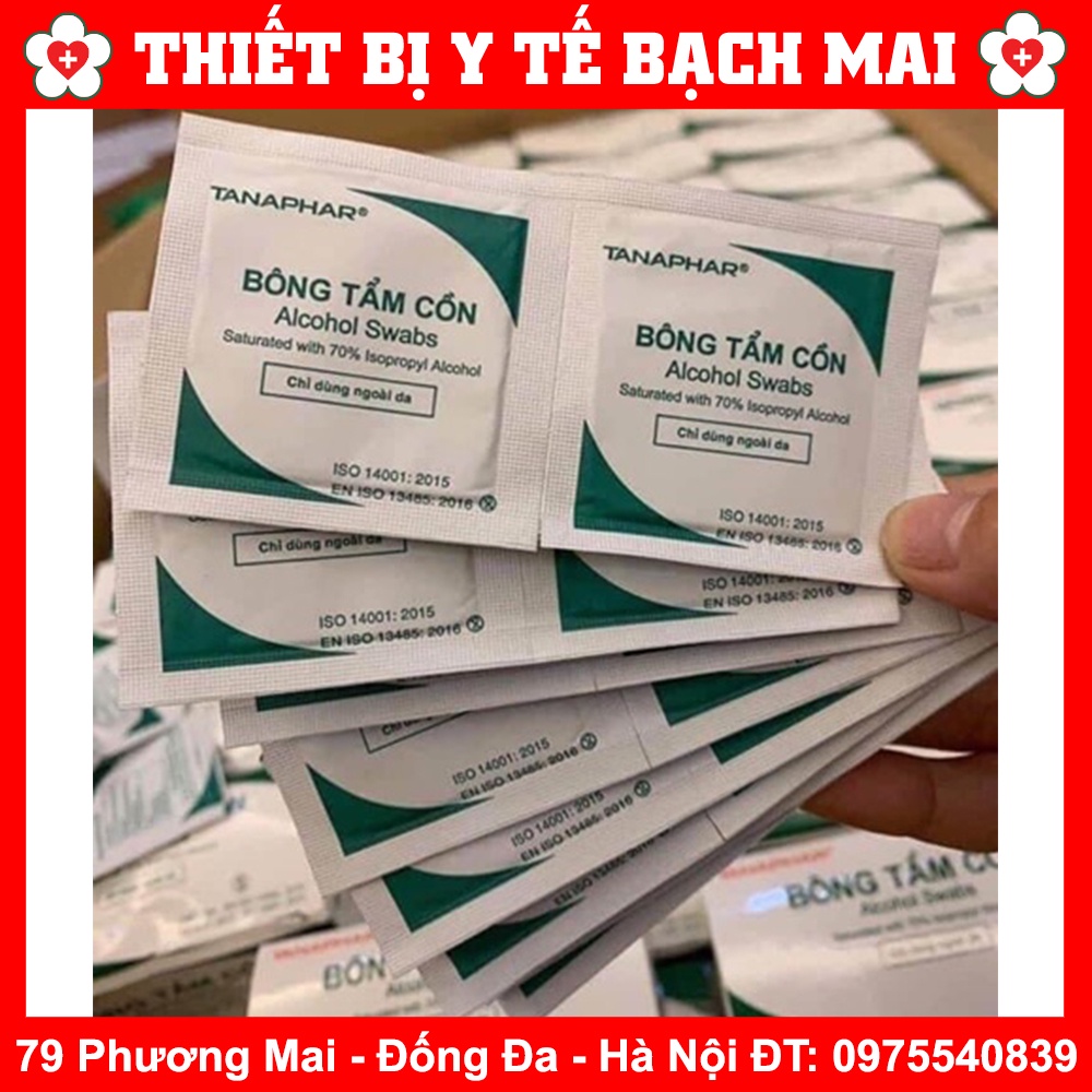 Bông Tẩm Cồn Tiệt Trùng TANAPHAR (Alcohol Pads)