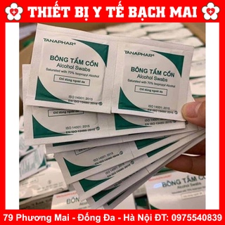 Bông Tẩm Cồn TANAPHAR [Hộp 100 miếng]