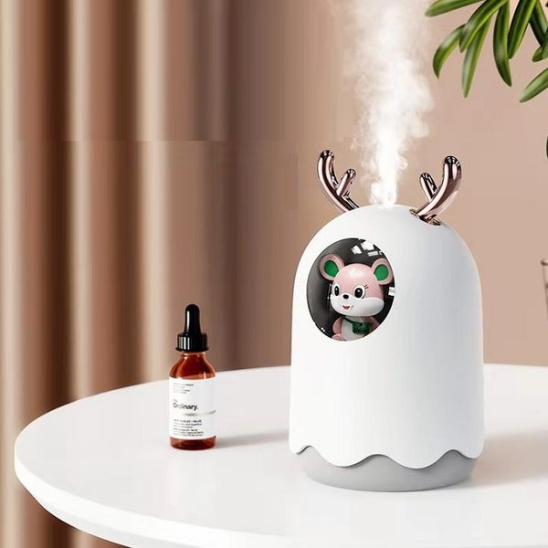 Máy phun sương mini hình thú cưng có đèn ngủ phù hợp dùng cho gia đình dung tích 300ml - Itech care shop