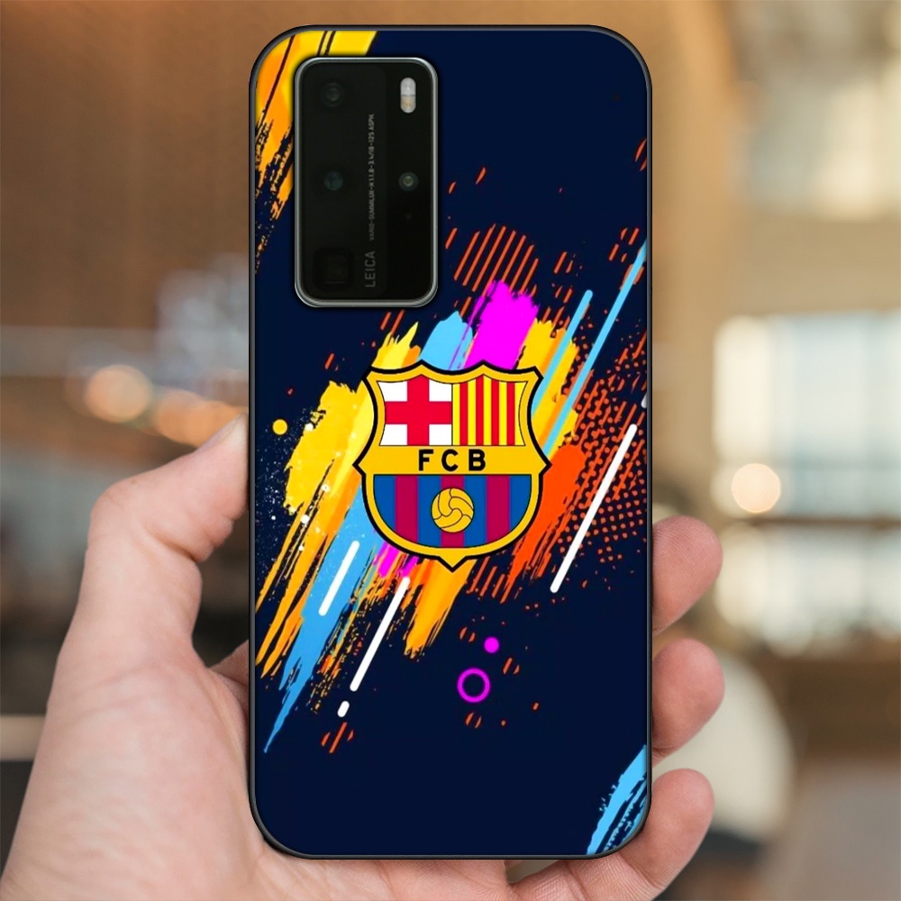 Ốp lưng Huawei P40 Pro viền đen in hình Barcelona Barca