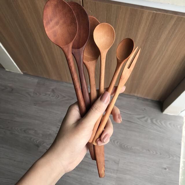 Combo 6 thìa gỗ nhãn xuất khẩu