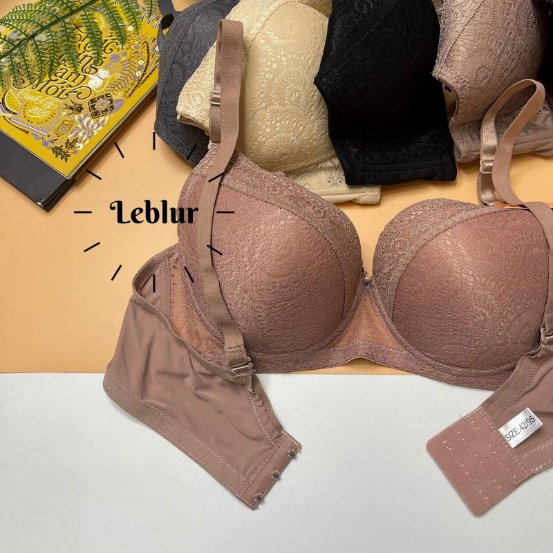 Áo ngực Thái Lan ren full quả không mút, áo lót có gọng nâng ngực big size, nội y cúp C Bee Ná 6046, Leblur