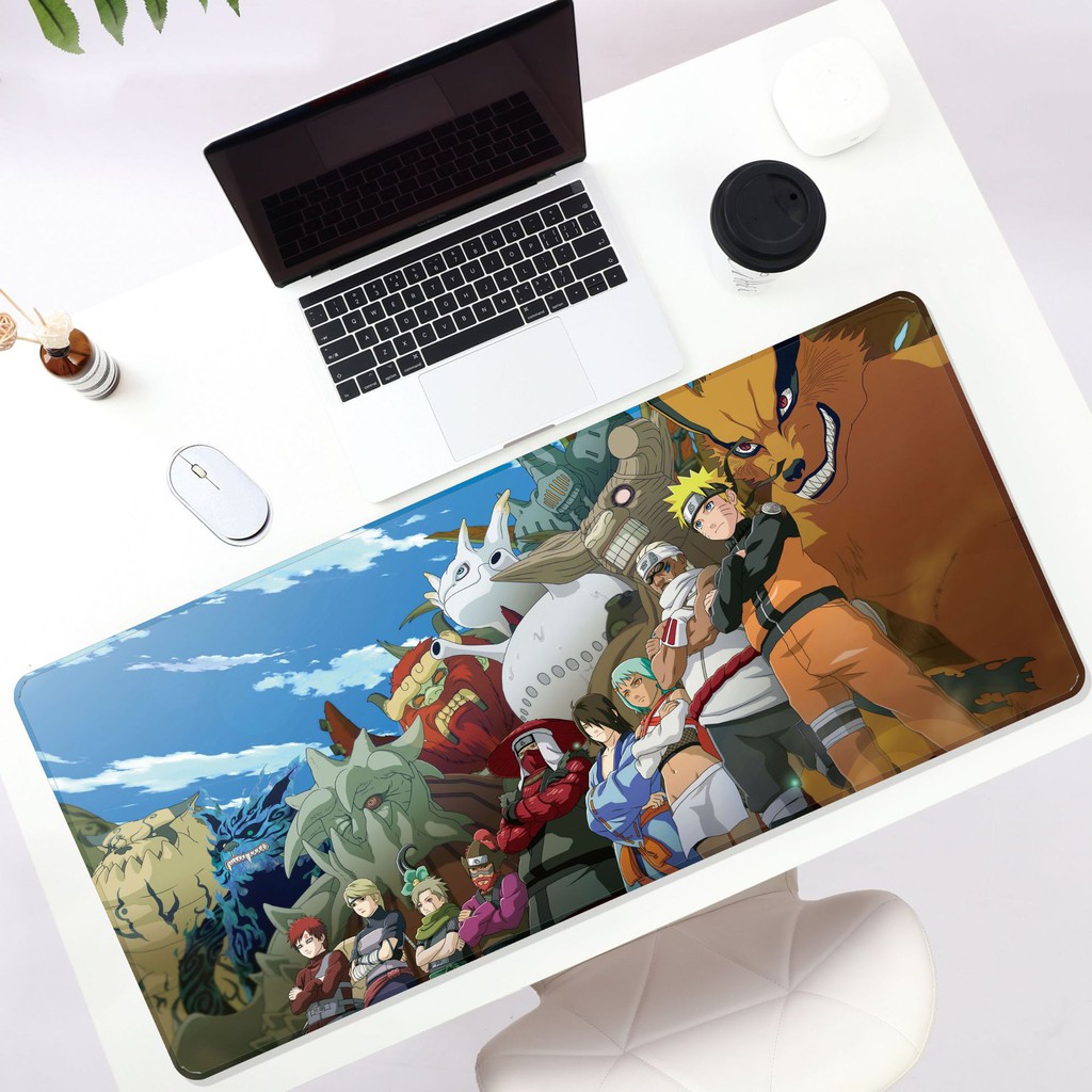 Thảm để chuột bàn phím cỡ lớn in hình nhân vật truyên tranh Naruto