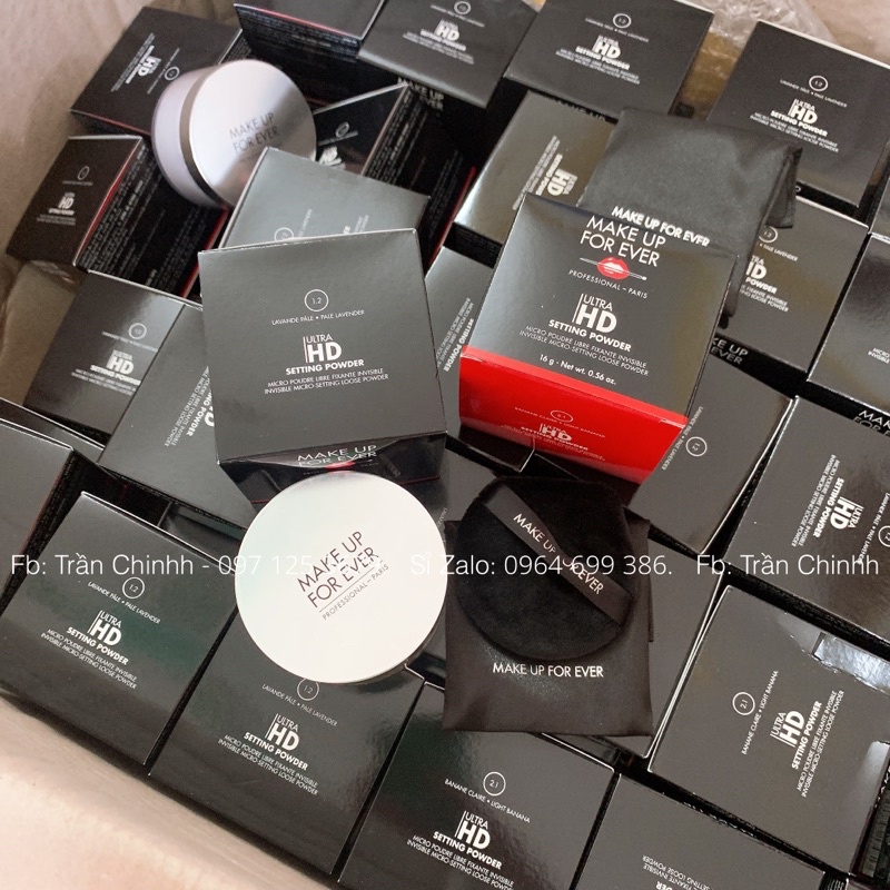 Tone 1.1, 1.2, 2.0 - Phấn phủ bột nắp bạc MAKE UP FOR EVER Ultra HD Skin Setting Powder makeup forever {ChiinBeauty}