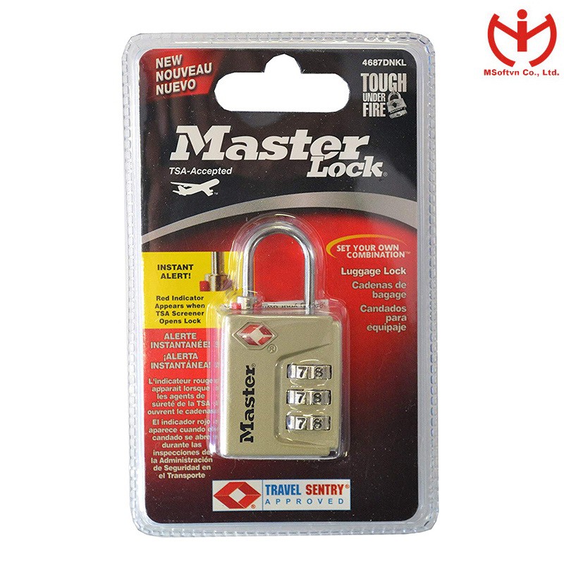 [Q5.HCM] Ổ khóa số vali TSA Master Lock 4687 DNKL - MSOFT