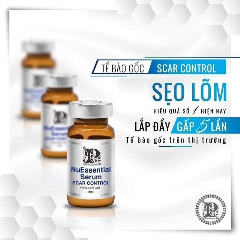 Tế bào gốc NuEssential Serum làm đầy sẹo rỗ, sẹo lõm NuEssential Serum Scar Control Nuwhite 5ml
