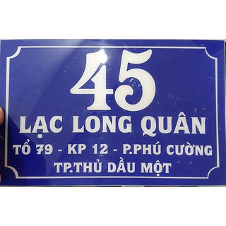 Bảng số nhà - biển số nhà mica