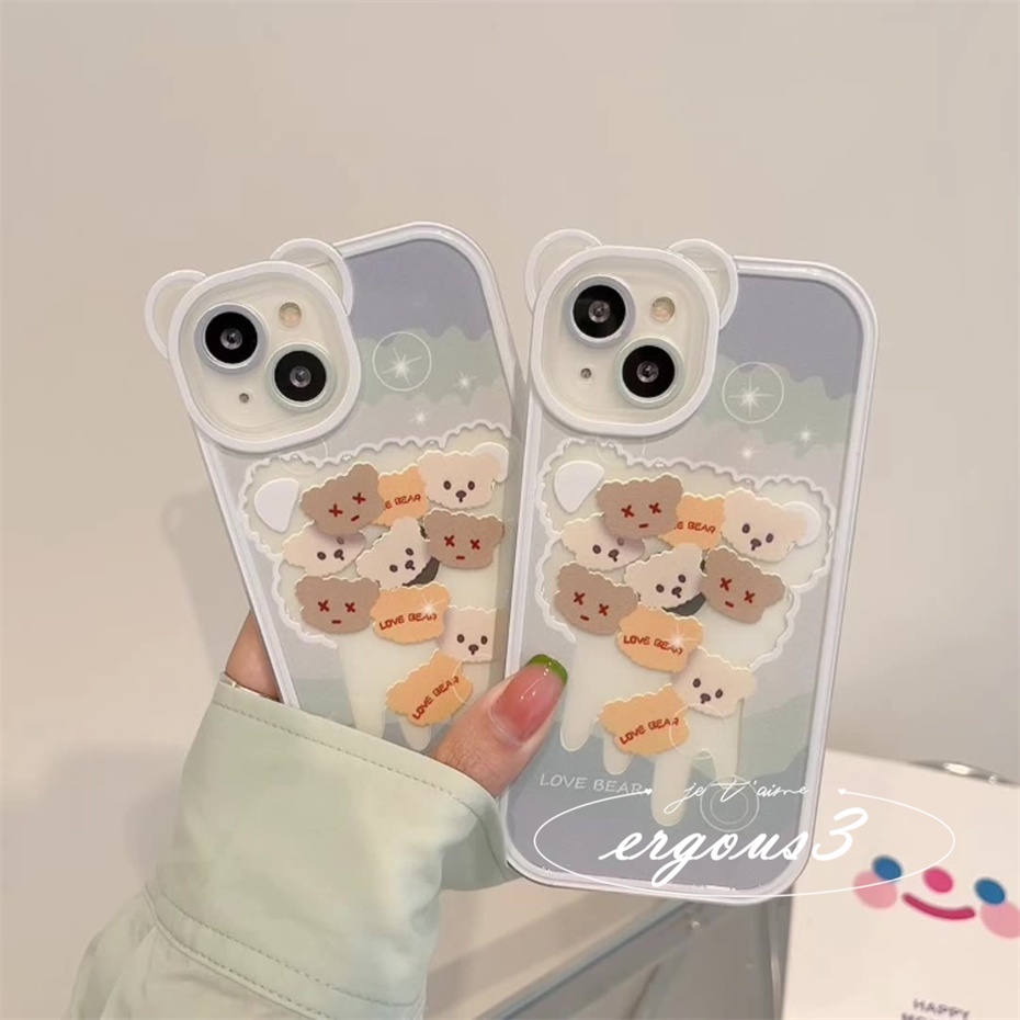 Ốp Điện Thoại Mềm In Hình Gấu Hoạt Hình Cho iPhone 14 13 12 11 Pro Max SE2020 X XR Xs Max 7 8 6 6s Plus