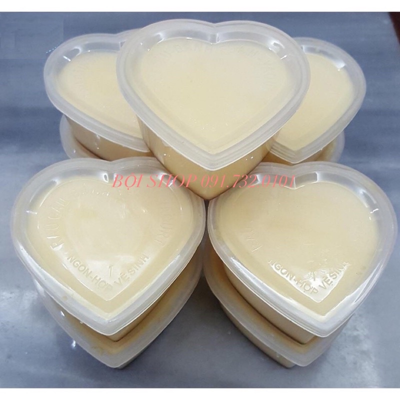HCM-KHUÔN HỘP LÀM BÁNH FLAN RAU CÂU PUDDING HÌNH TIM, TRÒN, HOA CÓ NẮP NHỰA LOẠI 1 DÀY DẶN  BỘI SHOP