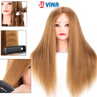 Đầu canh chịu nhiệt 90% tóc thật