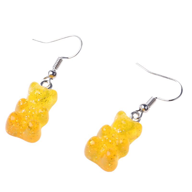 1 Cặp Bông Tai Hình Gấu Đáng Yêu Nhiều Màu Sắc Ngọt Ngào