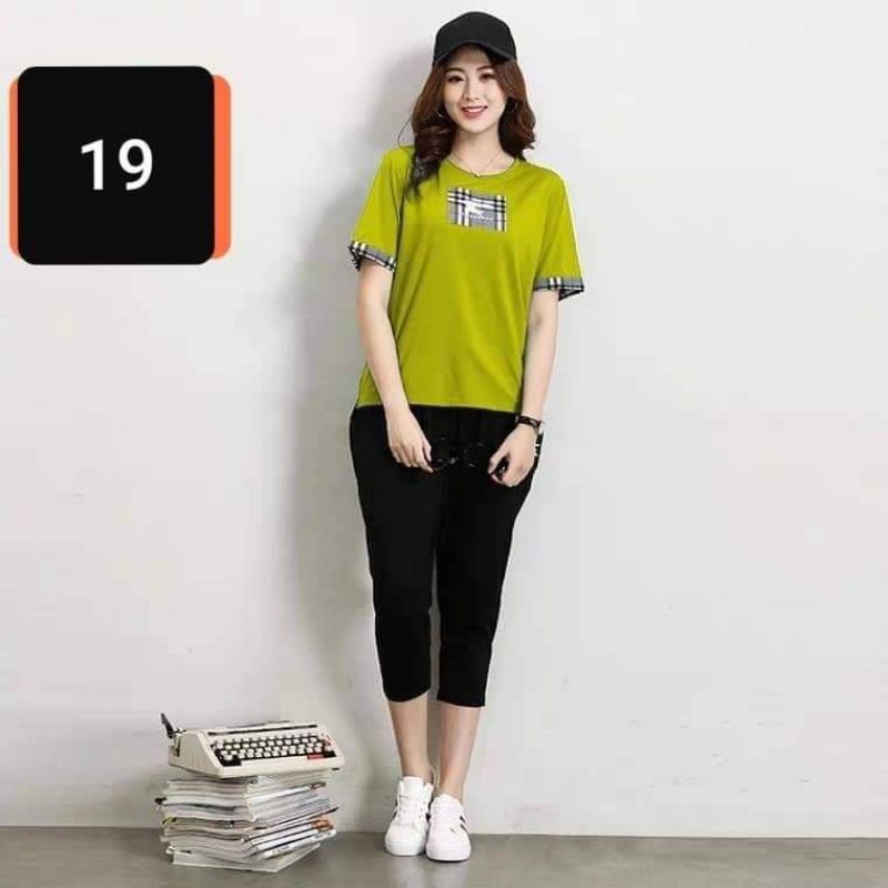 Bộ đồ lửng mặc nhà chất cotton