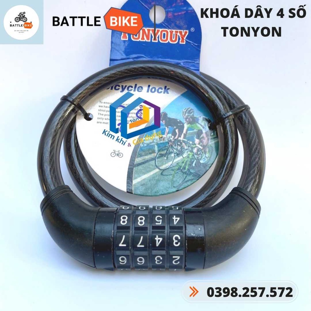 KHOÁ DÂY LÕI THÉP - MÃ 4 SỐ