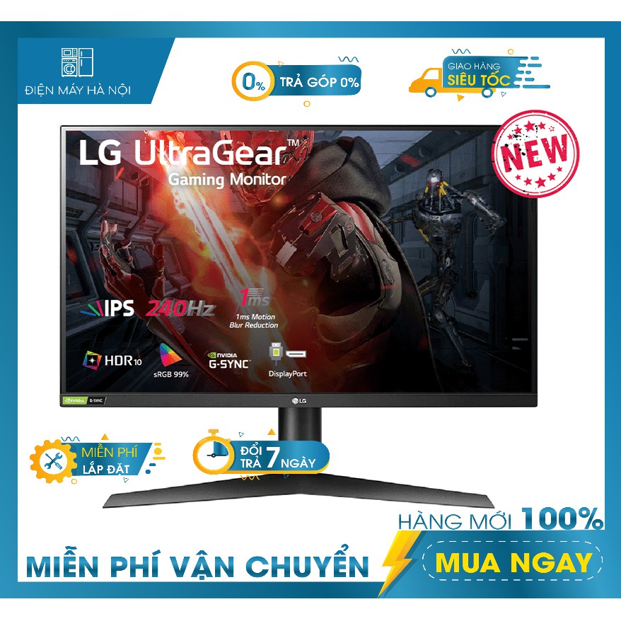 Màn Hình LG Ultragear™ 27GN750 27'' 16:9 FHD 1920x1080 NVIDIA G-Sync IPS 1ms 240Hz HDR