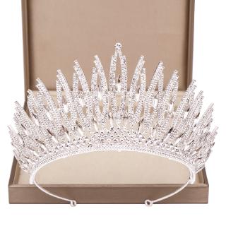 Vương miện mạ vàng / bạc đính đá lấp lánh phong cách sang trọng